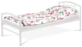 Autronic BONTEC Jednolôžková posteľ 94x207cm, kov, čierna, BED-1900 BK Farba: Biela