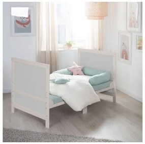 roba Kombinovaná detská postieľka Easy Sleep, 70 x 140 cm (prírodná sivá)  (100396996)