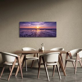 Obraz pláže - západ slnka (120x50 cm)