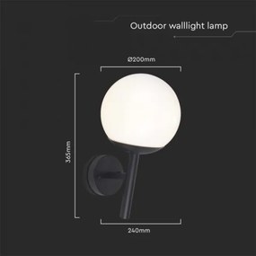 Vonkajšia nástenná lampa 1xE27/60W/230V IP44 čierna