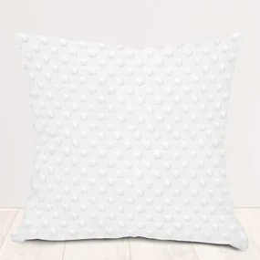 Biante Detská obliečka na vankúš Minky 3D bodky MKP-016 Krémovo biela 30 x 50 cm