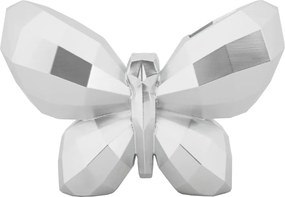 Dizajnová váza Motýľ 22 cm strieborná
