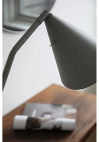 Sivá LED stmievateľná stojacia lampa s kovovým tienidlom (výška 144 cm) Funil – Markslöjd