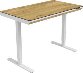 XXXLutz PÍSACÍ STÔL, biela, dub artisan, 120/70/73-118 cm Xora - Kancelárske stoly - 000788006202