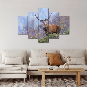 Obraz - Jeleň v krajine (150x105 cm)