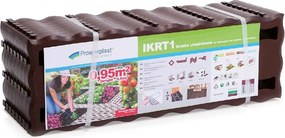 PROSPERPLAST Chodník do záhrady 60 × 20 cm, 8 ks, hnedý