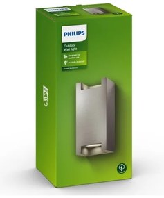 Philips 17339/48/PN - Vonkajšie nástenné svietidlo MYGARDEN TROWEL 2xGU10/5W IP44