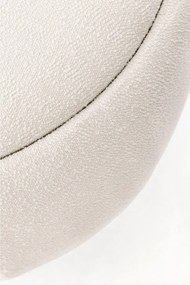 Krémovobiely taburet z textílie buklé Irisha – Bizzotto