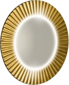 Sapho Sapho, PRIDE STRIP guľaté zrkadlo s LED osvetlením v ráme, priemer 75cm, zlatá, PD750