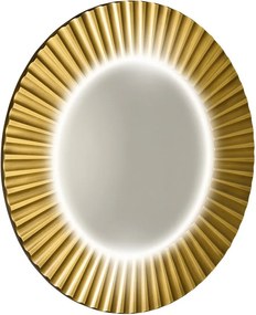 Sapho Sapho, PRIDE STRIP guľaté zrkadlo s LED osvetlením v ráme, priemer 75cm, zlatá, PD750