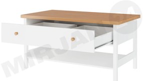 Konferenčný stolík Kokos KS-15 (biela + dub nash). Vlastná spoľahlivá doprava až k Vám domov. 1122392
