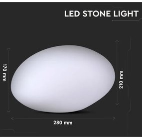 LED RGB Stmievateľná vonkajšia lampa LED/1W/5V 28cm IP67 1000 mAh+ DO