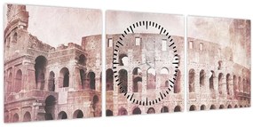 Obraz - Vintage pohľadnice mesta N⁰2 (s hodinami) (90x30 cm)