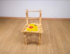 Bestent Detský drevený stolík Macko Pú + 2 stoličky