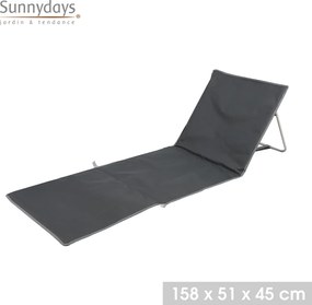 Sunnydays Podložka plážová s oceľovou konštrukciou SIERRA, antracit Množstvo: 2 ks