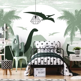 Fototapeta - Zelení dinosaury (152,5x104 cm)