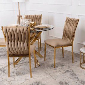 PROXIMA.store - Luxusná jedálenská stolička DAN FARBA: béžová