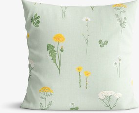 Goldea bavlnená obliečka na vankúš - zelená lúka 70 x 90 cm