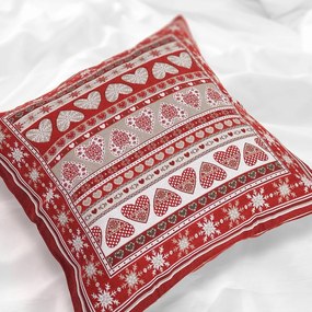 Polášek Obliečka na vankúšik so zimnými motívmi - Cuoricino | 40 x 40 cm