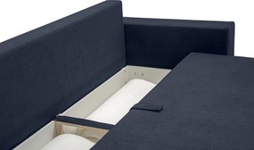 Pohovka rozkladacia na lôžko Genf, tmavo modrá látka