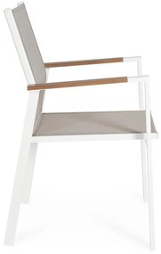 Biele kovové záhradné stoličky v súprave 4 ks Heta – Bizzotto