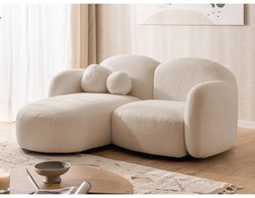 Svetlohnedá rohová pohovka z textílie buklé (ľavý roh/s leňoškou) Orbit – Ropez