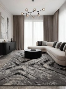 Dekorstudio Koberec do obývačky MONACO4, oceľovosivý Rozmer koberca: 120x170cm