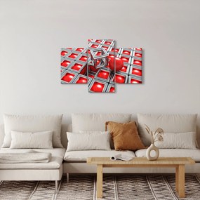 Obraz - 3D metalická abstrakcia (90x60 cm)