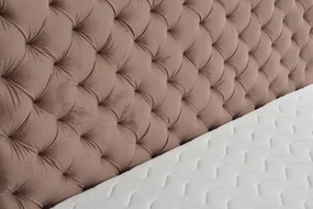Manželská posteľ Boxspring 180 cm Orimis (hnedá). Akcia -20%. Vlastná spoľahlivá doprava až k Vám domov. 1033251