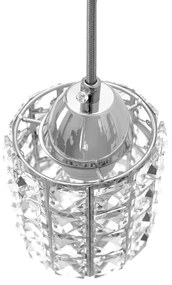 Toolight - Krištáľová závesná lampa 1xE27 APP727-1CP, chrómová, OSW-06875