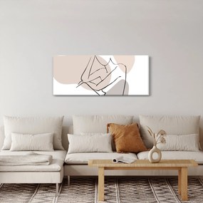 Obraz - Woman body line art N⁰1 (120x50 cm)