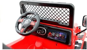 LEAN CARS Elektrické autíčko Jeep S618 EVA, červené