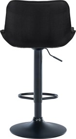 Barová stolička Vonore - látka, čierny rám - čierny rám