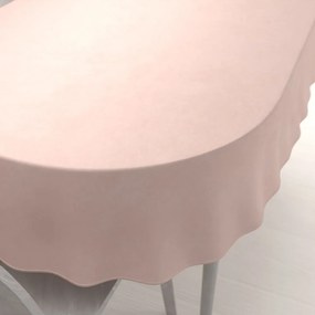 Biante Veľký zamatový oválny obrus Velvet Premium SVP-043 Púdrovo ružový 160x200 cm