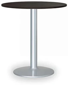Konferenčný stolík FILIP II, priemer 800 mm, sivá podnož, doska wenge