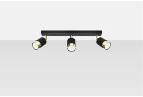 Stropné bodové svietidlo Nero 3 A-1071 čierna/zlatá