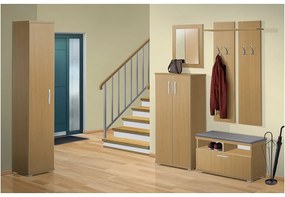 Nabytekmorava Botník do predsiene - ROHOVÝ botník PR 17 farba lamina: buk 381