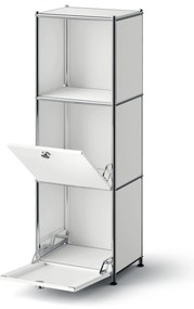 Kovová komoda »CN3 Slim Line« s 2 výklopnými priečinkami, biela