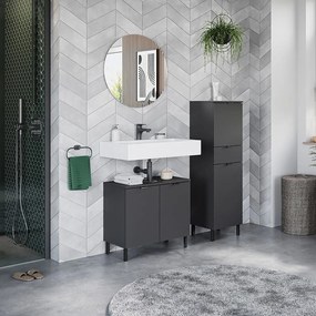 Antracitová skrinka pod umývadlo 60x56 cm Arcena – Germania