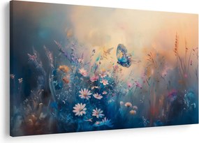 Obraz - Lúka s motýľom (90x60 cm)