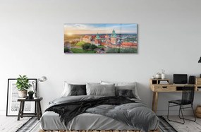 Obraz na akrylátovom skle Krakow castle panorama svitania 120x60 cm