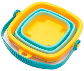 Baby Mix Skladacie vedierko s hračkami do vody apiesku, 5 ks