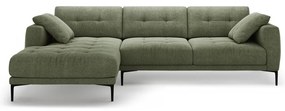 Zelená rohová pohovka (ľavý roh/s leňoškou) Bemy – Micadoni