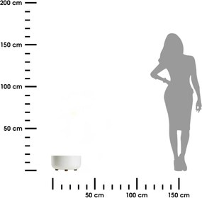 Plastový květináč na nožičkách TERRA 14,4x29,7 cm krémový