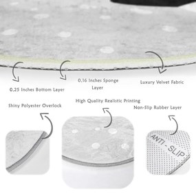 Svetlosivý detský koberec ø 80 cm Comfort – Mila Home