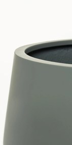 Kvetináč GORDO, sklolaminát, výška 21 cm, sivý