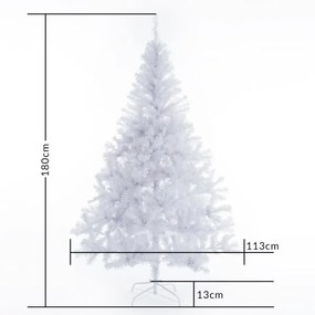 Umelý vianočný stromček Jedľa 180 cm biela