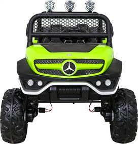 Ramiz Mercedes Benz Unimog elektrické autíčko pre deti zelené + pohon 4x4