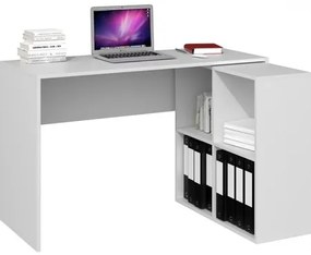 Počítačový stôl s regálom MALAX 2x2 - biela