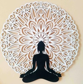 SENTOP | Mandala 3D obraz na stenu Buddha mandala farebné prevedenie I SENTOP PR0362 3D Paywood